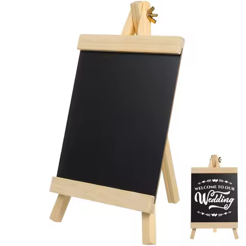 16x29cm Small Chalkboard Sign Board Standing Wooden Chalkboard Wedding Message Sign Tabletop Chalk B