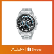 ALBA Philippines AM3933X1 Black Dial Stainless Steel Strap Men's Chronograph Watch 43mm