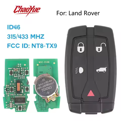 ChaoYue FCC ID: NT8TX9 5 Buttons 315Mhz/433Mhz Remote Smart Car Key Fob For Land Rover Freelander 2