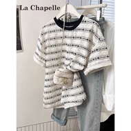 Lasher Bell Striped Shoulder Women's T-Shirt - Lightweight Summer Fabric