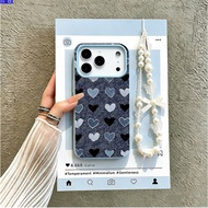 Black Heart On Oldbiru Tail Set AestheticMANIS Casing Samsung A57 A27 A37 A07 A17 A06 A16 A56 A26 5G