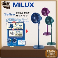 MILUX GALE FAN 10” TURBO FAN ZEFIRO Fan HIGH SPEED QUALITY FAN STAND FAN READY STOCK