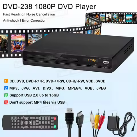 DVD Player DVD 238 1080P HD DVD Player Home Multimedia DVD Player Box For TV DVD CD Players Home The