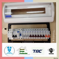 17 WAY (Guard Surge Protector ) TBC Distribution Box DB Full Set Signal Phase 63a RCCB 0.1ma C/W MianSwitch 2Pole McB