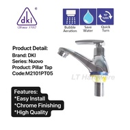 DKI NUOVO Pillar Tap Lever (M2101PT05) Stainless Steel SUS304 Bathroom Silver Faucet Pillar Sink Bas