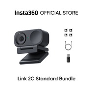 Insta360 Link 2C - 4K Webcam for PC/Mac 1/2" Sensor Auto Framing HDR AI Noise-Canceling Mic Gesture