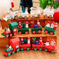 READY STOCK Carriage Wood Christmas Train Home Ornament Kids Room Decoration Nice Gifts Toys