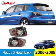 Mazda3 Mazda 3(2006-2008) Hatchback  เสื้อ​ไฟท้าย ไฟท้าย​แต่ง ไฟท้ายไฟเบรค​ ไฟเลี้ยว Taillamp Taillight ไฟท้าย​ พร้อมทับทิม ไฟท้ายกันชนหลังสําหรับ​ ทับทิมในฝาท้ายไฟท้าย