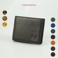 Lancaster Polo Men's Top Grain Leather ID Coin Pocket BIFOLD Wallet-PWB 0710 ( NEW LOGO )