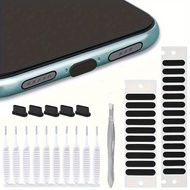 Type-C Phone &amp; Keyboard Cleaning Kit - Dust Plugs, Speaker Protectors &amp; Brush Set For Electronics Maintenance Phone Cleaning Tool Kit
