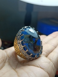 Batu cincin pria getah katilayu biru harga termurah
