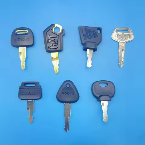 7Pcs Car Construction Machine Keys Master Key Ignition Set 14607 5P8500 K250 H800 Excavator Grab For