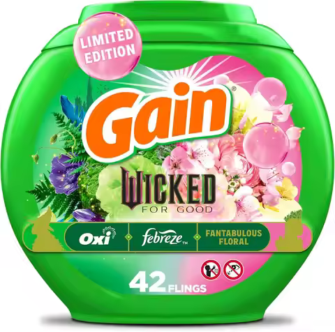 Limited Edition Laundry Detergent Pacs, 42 Count, Fantabulous Floral Scent, 3 in 1 HE with Oxi Boost