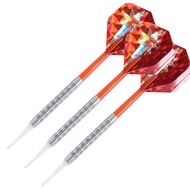 Genesis 18g Straight Type Soft Needle Type Tungsten Steel Dart Set with 6 Pieces of Dart Wings 6 Pla