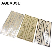 AGEKUSL Brompton Bike Metallic Sticker Decal Folding Bicycle Frame Sticker 2016