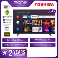 Toshiba 50 Inch 4K UHD Android TV 50C350KP | Bezel Less Design | Google Play Store | Dolby Audio | C