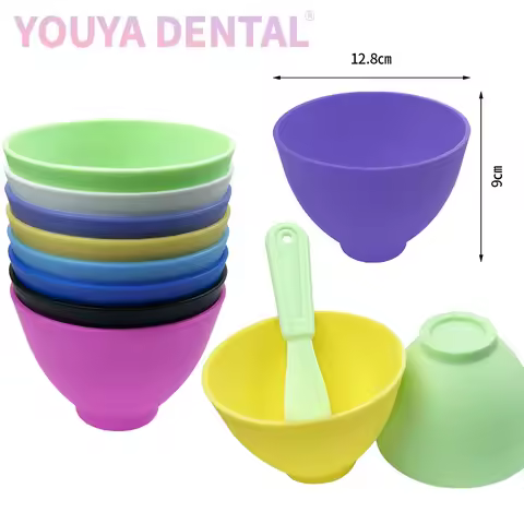 Dental Color Rubber Bowl Mixing Alginate Plaster Bowl Thickened Medical Flexible Mixing Bowl Rubber 