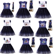 Gabbys Dollhouse Veil Dress Baby Girl Pink Baju Baby Girl Gaun Budak Perempuan Black Princess Dresse