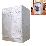 [ISHOWMAL] Silver Washing Machine Cover Waterproof washer Cover for Front Load Washer/Dryer❀
