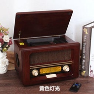 【】恒信老式復古收音機木質臺式懷舊老收音機古典CD機USB復古音箱