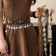 Bohemian Ethnic Style Brown Belt Retro Ethnic Style Wear Decorative Waist Ornaments