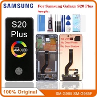6.7"; Original AMOLED For Samsung Galaxy S20 Plus G985 G985F LCD Display With Frame Touch Screen Dig