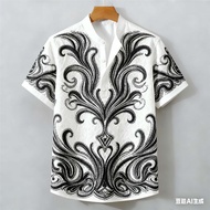 Men's Barong POLO Shirt for men Clothing Ethnic Style Vintage shirt ASEAN Clothing Tops Ethnic Shirt