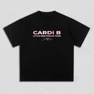 Cardi B Inspired Little Miss Drama Tour 2026 Baju uniseks 100% kapas O-neck Lelaki Y2k Hip Hop Lenga