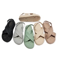 Bara~Bara Women's Rubber Cross Back Strap Sandals JSL2208V-29TL (I4)