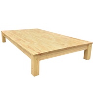 [特價]傢俱工場-強森 全實木粗腳穩固 床架/床底 單大3.5尺柚木色