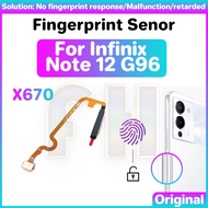 Fingerprint Sensor for infinix note 12 g96 x670 touch id sensor home return key flex cable ribbon po