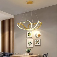Chandelier Dimmable LED Chandelier,- Flower Shape Pendant Lights Ceiling Lamp Dimmable Restaurant Curved,with Remote Control Hanging Lights Modern Acrylic Chandelier Metal Ceiling Spotlights,Decor