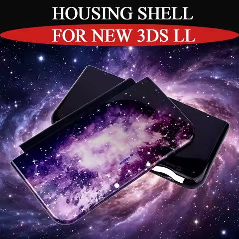For New 3DS LL Purple Top and Bottom Galaxy Housing Shell Case Front Back Faceplate Cover Case For N