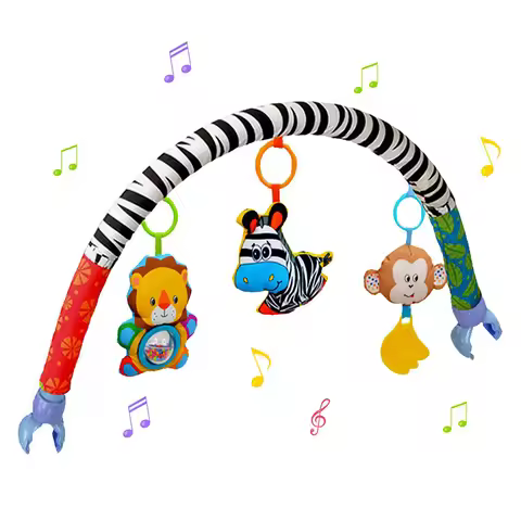 Baby Hanging Toys Baby Stroller Arch Toys Car Seat Bouncer Bar Mobile Bassinet Adjustable Fit Crib B
