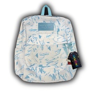 JANSPORT ABSTRACT BLUE SUPERBREAK BAG - BACKPACK - JANSPORT BAG - JANSPORT - SCHOOL BAG - COLLEGE BA