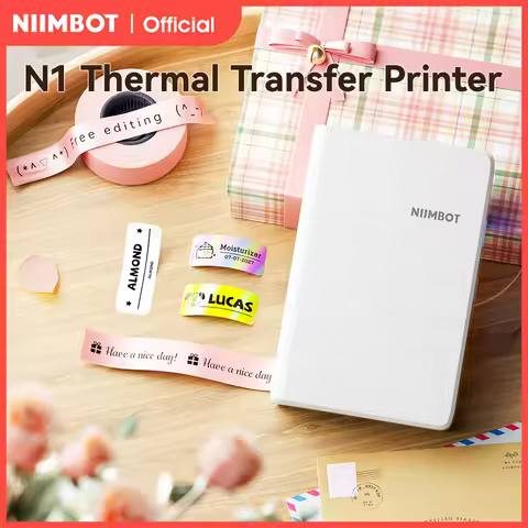 Niimbot N1/B18 Thermal Transfer Label Sticker Printer Mini Label Maker With Ribbon PET Papers For Je