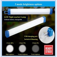 60W-80W LED Lampu Lithium Battery USB Light Rechargeable Tube Lamp