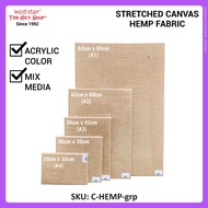 [Weststar TAS] Stretched Hemp Fabric Stretched Canvas Hemp Painting Canvas 30cm, A4, A3, A2, A1 (LIM