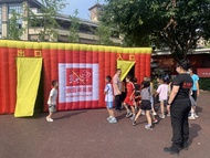 Inflatable fire drill tent outdoor escape experience house air model school fire simulation drill ho