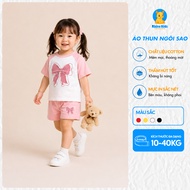 RHINO KIDS 4-way cotton baby girl outfit with cute bow print, soft and cool baby girl outfit - DC403