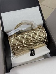 小香家23P Kelly金色新款 油蠟皮交叉手柄手袋