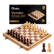 Chess Armory Premium Chess Set - Wooden Board Game with a Portable Wood Case and Secure Storage for 