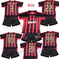 06 07 Retro Children's Clothing  AC Milan Kids Retro Jersey 2006 2007 Kaka Soccer Jersey
