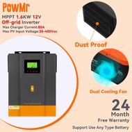 PowMr 1.6KW Hybrid Solar Inverter 230Vac PV Start Voltage 30Voc Built In 80A MPPT Solar Charge Contr