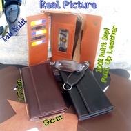 Men's full leather wallet kickers long magnetic women's/ (100% cowhide) long wallet man