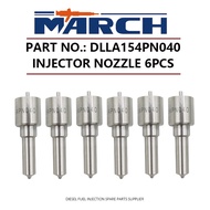6Pcs Diesel Fuel Injector Nozzle Tip DLLA154PN040 for ISUZU Forward 4BG1 6BG1 4BG1T 6BG1T