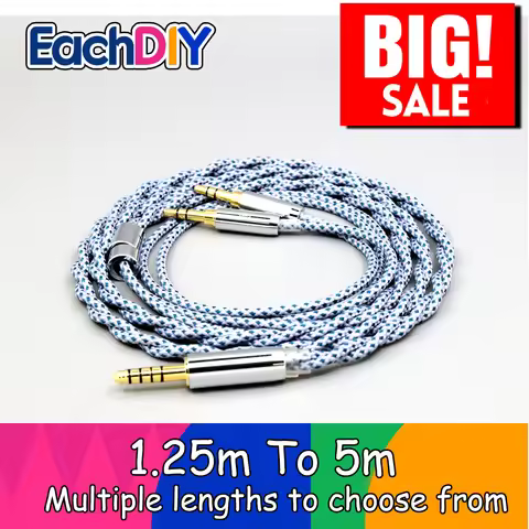 99% Pure Silver Mix Graphene OCC Shielding Earphone Cable For Onkyo A800 Philips Fidelio X3 Kennerto