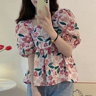 blouse women korean style floral Alibaba 1688 Women's Floral Baby Short Style Korean Design Shirts