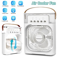 ❄️Cool down by 25°C in 3 seconds❄️ portable air conditioner With 7 LED Light air cooler fan portable aircond cond portable cooling fan mist fan kipas angin aircond water 冷风机