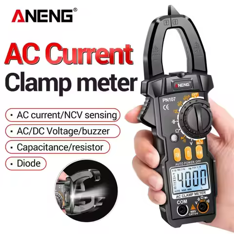 ANENG PN107/PN108 Digital Clamp Meter AC/DC Voltage True RMS Multimeter 600A Current Testers NCV Ind